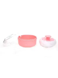 Zhunmun Portable Baby Skin Care Powder Puff with Box Holder Container for New Born and Kids for Baby Face and Body (Pink)-thumb1