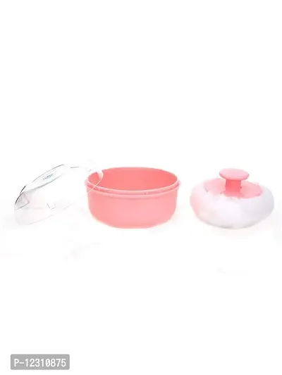 Red Ballons Portable Baby Skin Care Powder Puff with Box Holder Container for New Born and Kids for Baby Face and Body (Pink)-thumb2