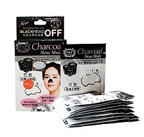 Red Ballons Charcoal Nose Mask Deep Cleansing Blackhead Remover Pore Refining Pouches - Set of 10-thumb1