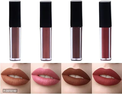 Long Lasting Matte Finish Lipstick, Pack of 4ac