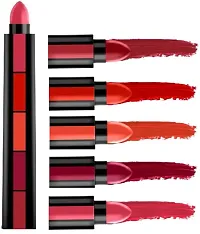 Red and Nude Matte Finish 5In1 Lipstick (Pack Of 2)-thumb1