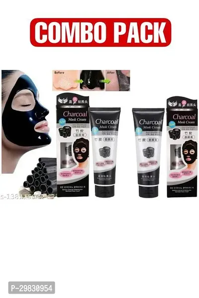 Natural Skin Care Charcoal Face Mask, Pack of 2-thumb0