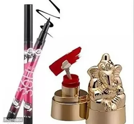 Ganesh Ji Statue Sindoor Pack of 01 With 36h Sketch Eyeliner Pack of 02-thumb0