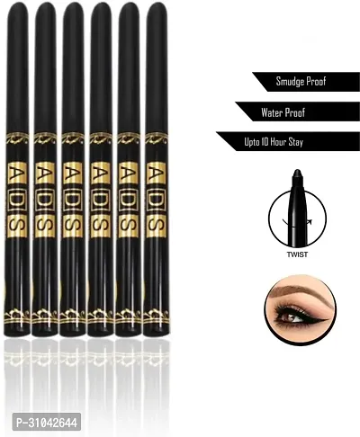 3 in 1 Maskara, Eyeliner and Black Eyebrow Pencil Combo Pack of 8-thumb2