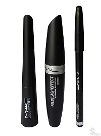 3 in 1 Maskara, Eyeliner and Black Eyebrow Pencil Combo Pack of 8-thumb2