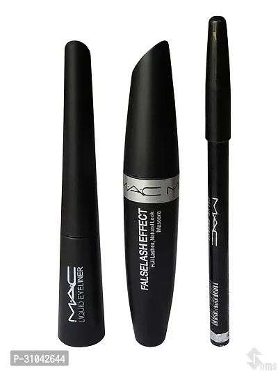 3 in 1 Maskara, Eyeliner and Black Eyebrow Pencil Combo Pack of 8-thumb3