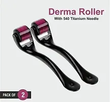 Derma Roller Microneedle Roller for Beard Hair Skin Face (Pack of 02 Pcs)-thumb1