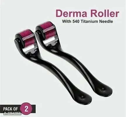 Derma Roller Microneedle Roller for Beard Hair Skin Face (Pack of 02 Pcs)-thumb2