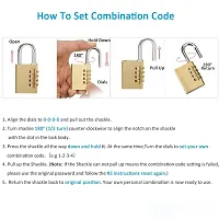 Xingli 4 Digit Golden Small Digital Door Lock Code Change, Password Door Digital Lock, Travel time Luggage Lock-thumb3