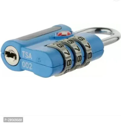 Xingli TSA 3 Digit Grip (Sky Blue) Approved Customs Lock Combination Code Travel Lock-thumb3