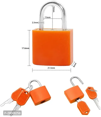 Xingli Pad Coloured Small (Orange)Luggage Locks Metal Padlocks Travel Lock for suitcases Baggage-thumb2