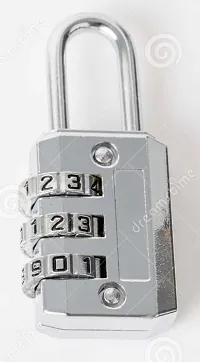 Xingli Steel 3 Digit (Small) Save and Lock Your Luggage Steel Lock 3Digit Safe PIN Hand Bag Shaped Combination Padlock-thumb2