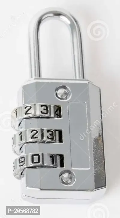 Xingli Steel 3 Digit (Small) Save and Lock Your Luggage Steel Lock 3Digit Safe PIN Hand Bag Shaped Combination Padlock-thumb3