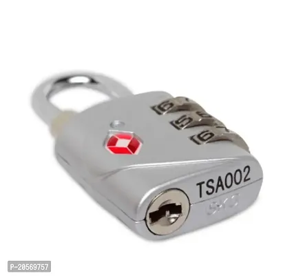 TSA 3-Digit (Silver) Dial Lock for suitcases, lockers, Filling cabinets, toolboxes and Bags.-thumb3