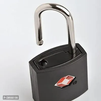 TSA Coloured (Black) Approved Suitcase Padlock - Key-thumb0