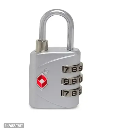 TSA 3-Digit (Silver) Dial Lock for suitcases, lockers, Filling cabinets, toolboxes and Bags.