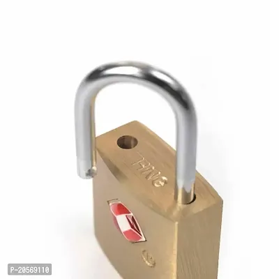 TSA Colored Gold Approved Suitcase Padlock - Key-thumb3