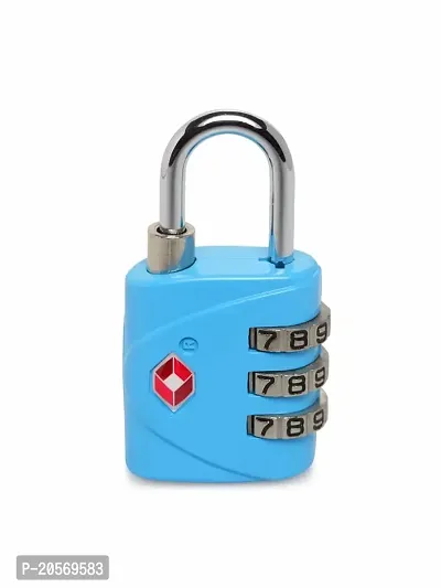 TSA 3-Digit (Sky Blue) Dial Lock for suitcases, lockers, Filling cabinets, toolboxes and Bags.-thumb2