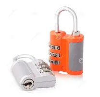 Xingli TSA 3 Digit Grip (Orange) Approved Customs Lock Combination Code Travel Lock-thumb1