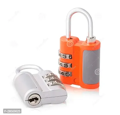 Xingli TSA 3 Digit Grip (Orange) Approved Customs Lock Combination Code Travel Lock-thumb2