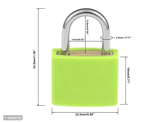 Xingli Pad Coloured Small (Green)Luggage Locks Metal Padlocks Travel Lock for suitcases Baggage-thumb2