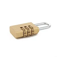 Xingli 3 Digit Golden Small Digital Door Lock Code Change, Password Door Digital Lock, Travel time Luggage Lock-thumb2
