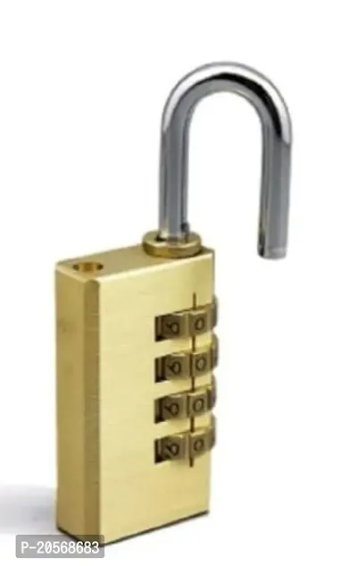Xingli 4 Digit Golden Small Digital Door Lock Code Change, Password Door Digital Lock, Travel time Luggage Lock-thumb3