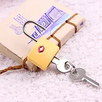 TSA Coloured (Yellow) Approved Suitcase Padlock - Key-thumb1