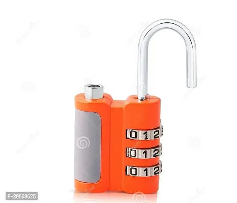 Xingli TSA 3 Digit Grip (Orange) Approved Customs Lock Combination Code Travel Lock