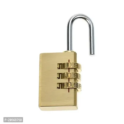 Xingli 3 Digit Golden Small Digital Door Lock Code Change, Password Door Digital Lock, Travel time Luggage Lock-thumb5