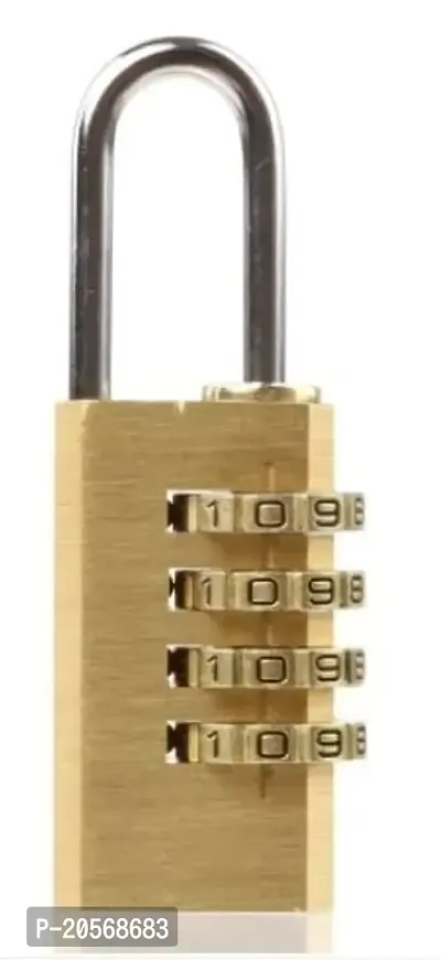 Xingli 4 Digit Golden Small Digital Door Lock Code Change, Password Door Digital Lock, Travel time Luggage Lock-thumb0