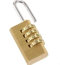 Xingli 4 Digit Golden Small Digital Door Lock Code Change, Password Door Digital Lock, Travel time Luggage Lock-thumb1