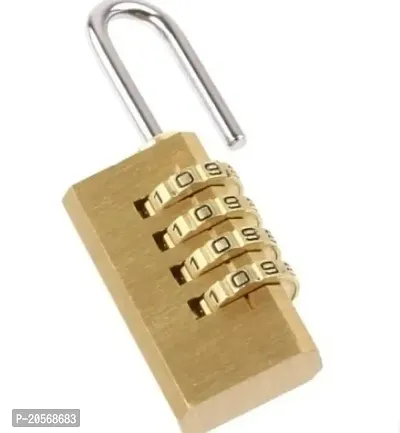 Xingli 4 Digit Golden Small Digital Door Lock Code Change, Password Door Digital Lock, Travel time Luggage Lock-thumb2