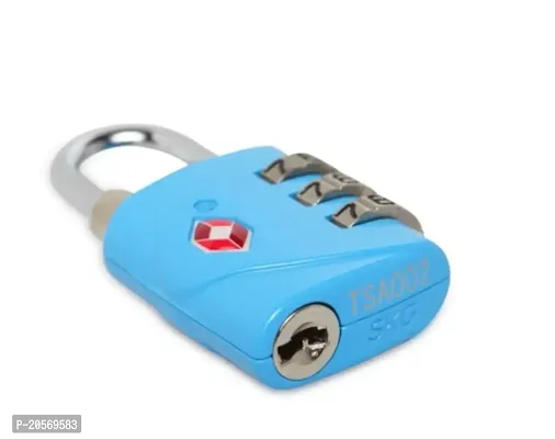 TSA 3-Digit (Sky Blue) Dial Lock for suitcases, lockers, Filling cabinets, toolboxes and Bags.-thumb5