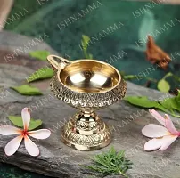 Traders Metal Divi Diya With Tortoise (Vastu Shastra Divi) Brass Collectible Handicraft Art-thumb3