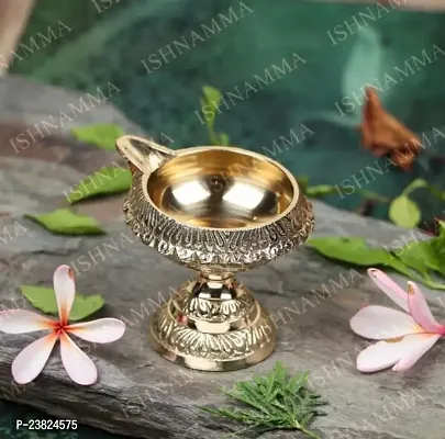 Traders Metal Divi Diya With Tortoise (Vastu Shastra Divi) Brass Collectible Handicraft Art-thumb4