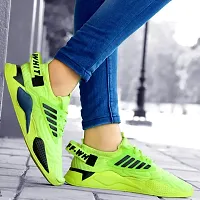 Nilatin Men Casual Sneakers Running Sports Shoes in Mesh Lightweight Air Shoes Made in India Green-thumb3