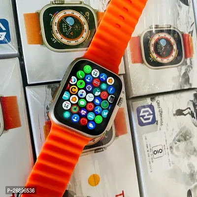 T800 ULTRA Smart Watch, Custom Wallpaper, Bluetooth Call, Heart Rate Monitor Smartwatch, 1.99 HD Display (Black, Free Size-thumb0