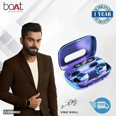 boAt TWS M9 Wireless BT v5.2 Buds, Mini Stereo Earbuds, Great sound, Built-in Mic  2000 Mah In-built Power Bank (Black, tws)-thumb0