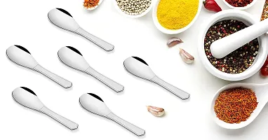 Amzgear Stainless Steel Small Set of 12 Pieces Masala Spoon, Set for Home/Kitchen Rust Proof High Durable Stylish Dishwasher Safe, Length 9 cm-thumb2