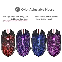 MFTEK 2000 dpi LED Backlit USB Wired Unbreakable ABS Body Gaming Mouse (Black)-thumb3