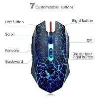 Bloodbat MFTEK Backlight 6 Button USB Gaming Mouse with 3200DPI, 1.5 Metre Nylon Braided Cable, Ergonomic Design (Black)-thumb3