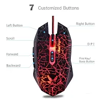 BlueFinger Adjustable DPI Gaming Mouse-BlueFinger? USB Wired 4Color 7 Programmable Buttons LED Backlit Gaming Mouse with Cool Crack Adjustable Color and DPI 800-1200-1600-2000-thumb2