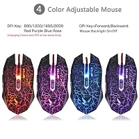 MFTEK Tag 5 2000 dpi LED Backlit Wired Gaming Mouse with Unbreakable ABS Body (Black)-thumb2