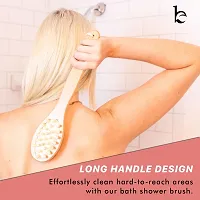 Dry Brushing Body Brush - Long Handled Exfoliating Brush, Body Brush, Dry Brush for Cellulite and Lymphatic Drainage Massager, Body Scrubber Shower Brush for Back, Skin (1 Pk)-thumb4