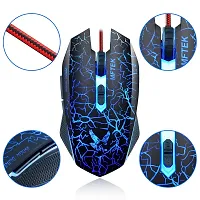 MFTEK Tag 5 2000 dpi LED Backlit Wired Gaming Mouse with Unbreakable ABS Body (Black)-thumb3