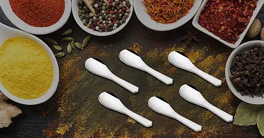Amzgear Stainless Steel Small Set of 12 Pieces Masala Spoon, Set for Home/Kitchen Rust Proof High Durable Stylish Dishwasher Safe, Length 9 cm-thumb1