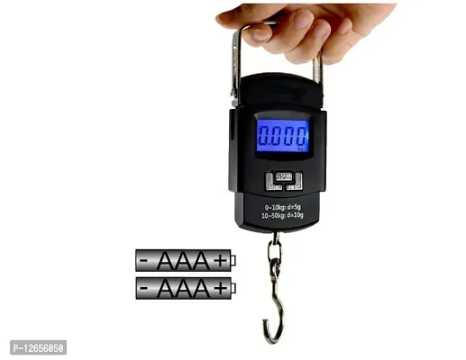 Electronic Portable Fishing Hook Type Digital LED Screen Luggage Weighing Scale-thumb0