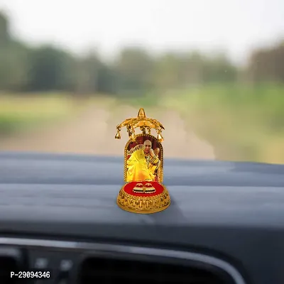 Jai Guruji Swaroop Photo with Charan Paduka and Umbrella Idol