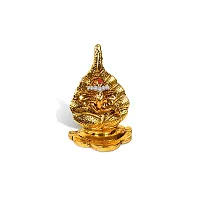 Utkarsh Ganesha/ganpati/vighanharta on Paan Leaf Idol( St/nano Pan Ganesha) Multicolor Metal God Stand for Home Deacute;cor/car Dashboard/temple Puja/office Table Showpiece-thumb4